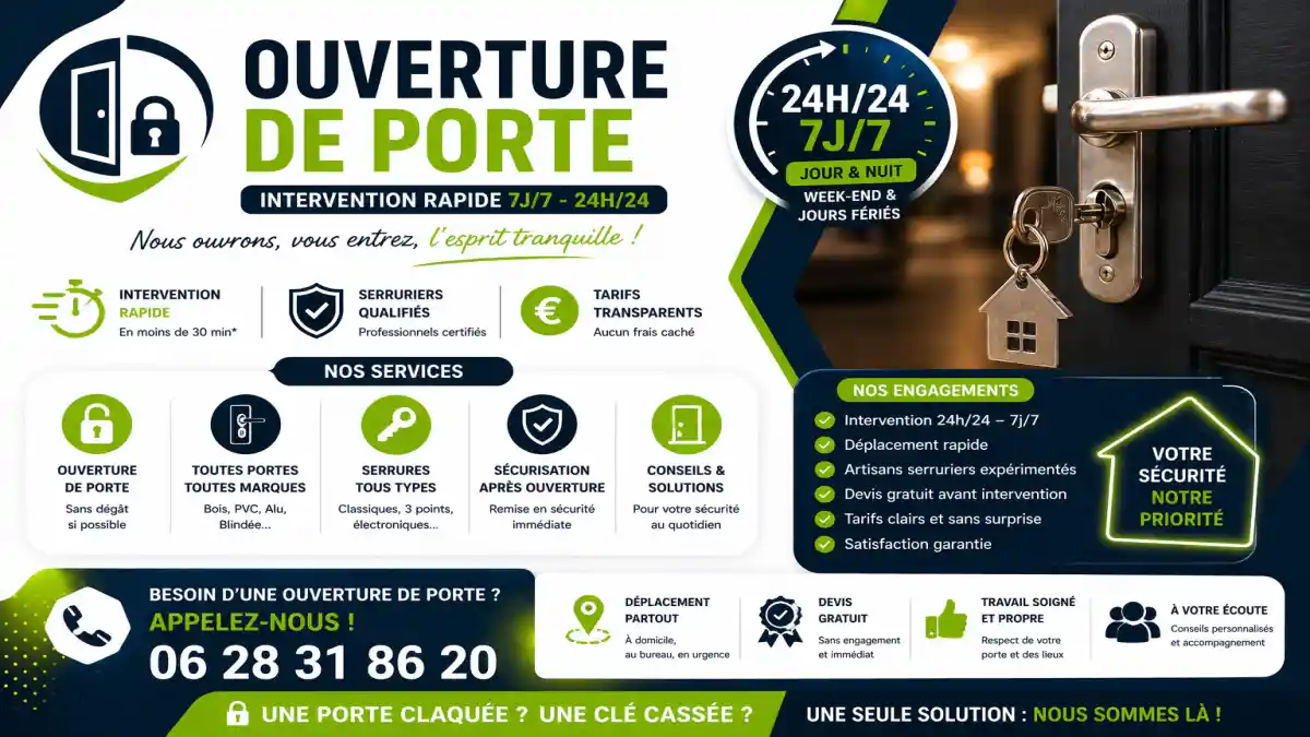 Ouverture de porte à Marseille 13016 serrurier 24h