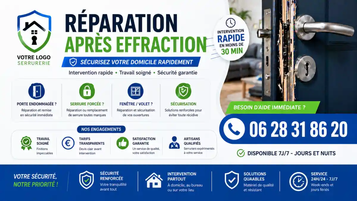 Réparation après effraction à Cabriès urgence